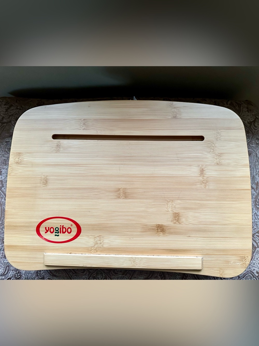 Yogibo Bamboo Lap Desk Tray Cushion Blue Base Laptop Tablet Holder 18.5" x 13"